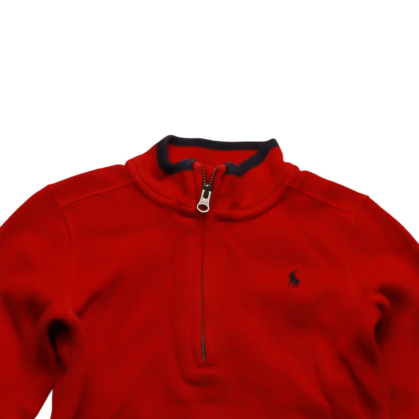Ralph Lauren Kids 1/4 Zip Knitwear Jumper Red Age 24M