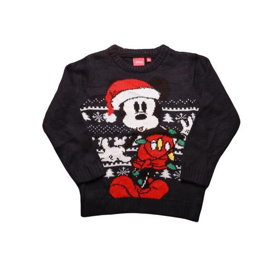 Disney Kids Christmas Knitwear Jumper Blue Age 5Y