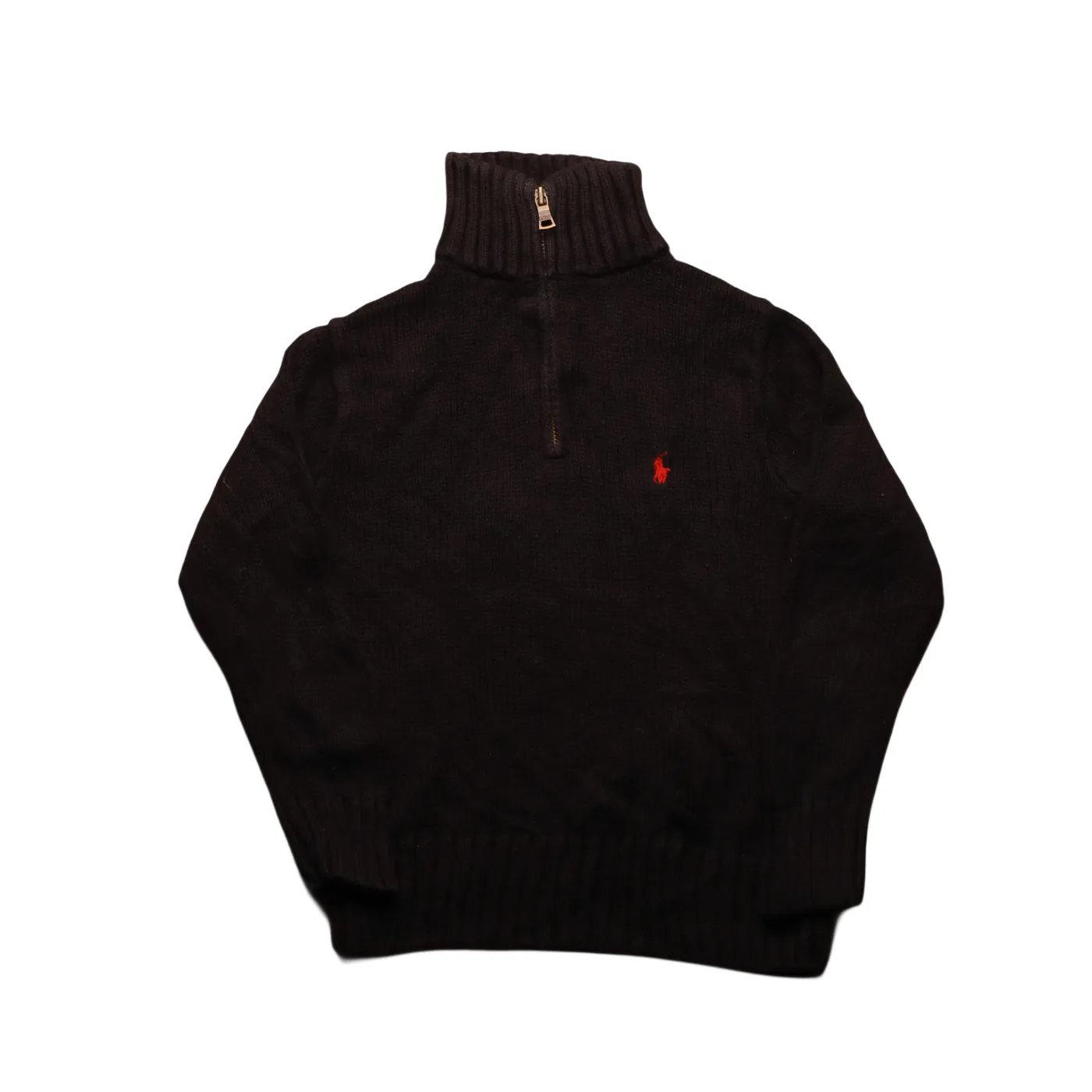 Ralph Lauren Kids 1/4 Zip Knitwear Jumper Black Age 5Y