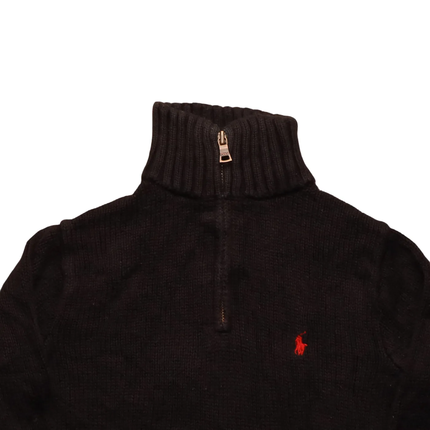 Ralph Lauren Kids 1/4 Zip Knitwear Jumper Black Age 5Y