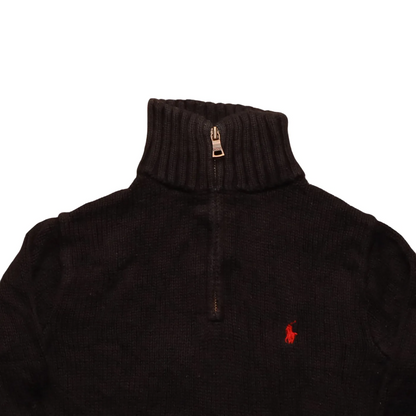 Ralph Lauren Kids 1/4 Zip Knitwear Jumper Black Age 5Y