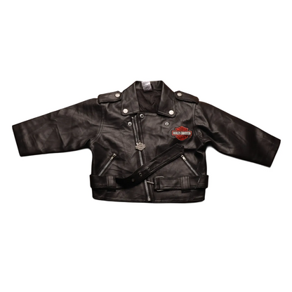 Harley Davidson Kids Leather Jacket Black Age 24M