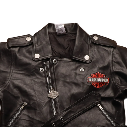 Harley Davidson Kids Leather Jacket Black Age 24M