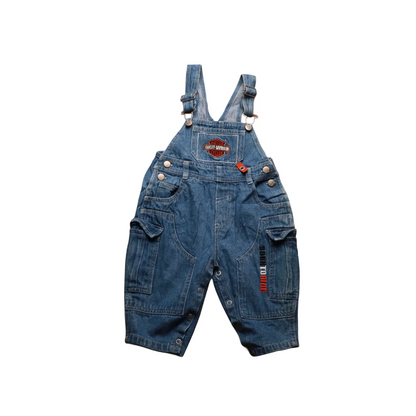 Harley Davidson Kids  Dunagarees Blue Age 12M