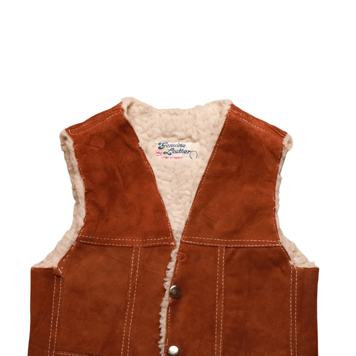Unbranded Kids Leather Cute Gillet Brown Age 4Y
